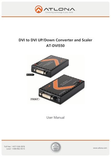 DVI to DVI UP/Down Converter and Scaler AT-DVI550 - Atlona