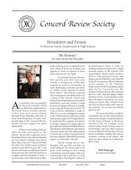 Fall 2004 Newsletter - The Concord Review