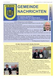 Gemeindenachrichten - Gemeinde Rechnitz