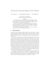 Unanimous Voting using Support Vector Machines