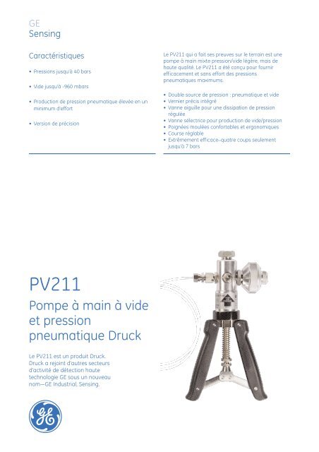 Pompe Ã  main Ã  vide et pression pneumatique ... - RE-EL & Services