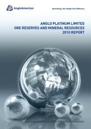 ore reserves and mineral resources - Anglo Platinum