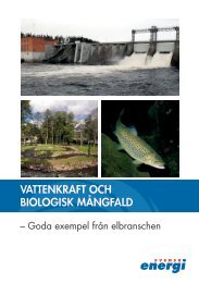 VATTENKRAFT OCH BIOLOGISK MÃNGFALD - Svensk energi