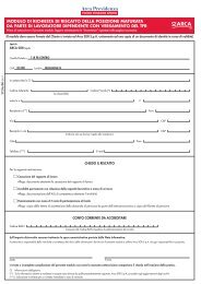 modulo di richiesta di riscatto della posizione ... - ARCA Previdenza