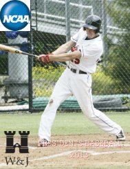 2013 Baseball Media Guide - Washington & Jefferson College