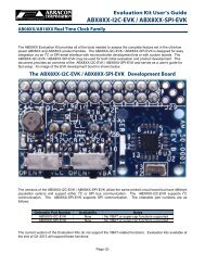 ABX8XX-I2C-EVK / ABX8XX-SPI-EVK User's Guide - Abracon