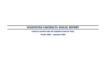 negotiated contracts annual report - Government of the Northwest ...