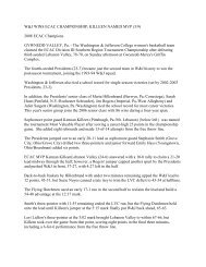 2007-08 Game Summaries - Washington & Jefferson College