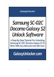 Samsung SC-02C Docomo Galaxy S2 Unlock ... - GalaxyUnlocker