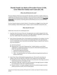 Florida Family Law Rules of Procedure Form 12.928, Cover Sheet ...