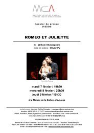 ROMEO ET JULIETTE - Maison de la Culture d'Amiens