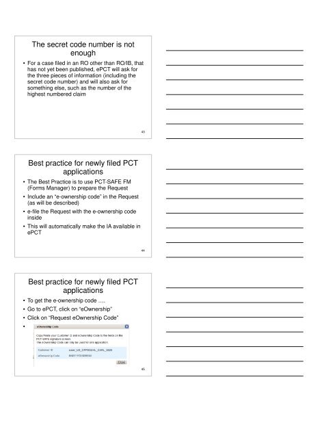 Understanding and using ePCT - Oppedahl Patent Law Firm LLC