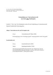 FachprÃ¼fung aus Unternehmensrecht nach dem alten Studienplan