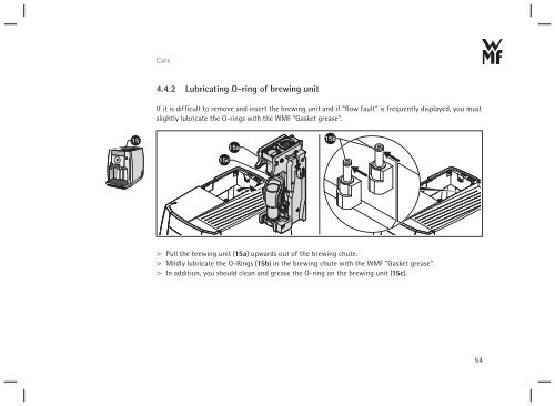 WMF 500 operating instructions