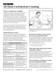 All About Carbohydrate Counting - American Diabetes Association