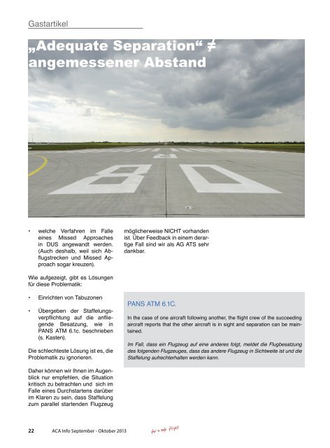 ACA Info September-Oktober 2013 - Austrian Cockpit Association