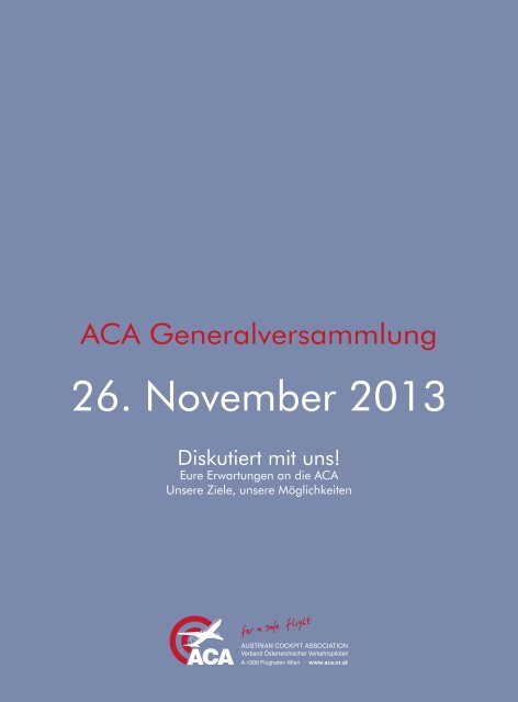 ACA Info September-Oktober 2013 - Austrian Cockpit Association