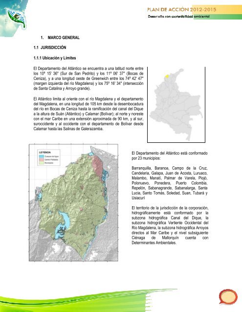 marco general - Corporación Autónoma Regional del Atlántico