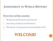 designing a performance assessment - World History Center