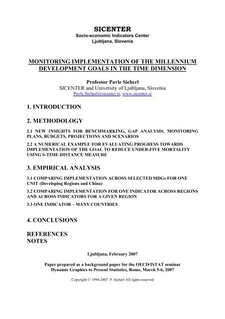 Monitoring Implementation of the Millennium Development Goals in ...