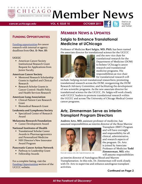 Member News & Updates - The University of Chicago Medicine ...