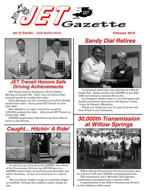 October Gazette copy - JASPER Engines & Transmissions