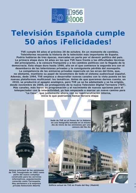 Televisión Española cumple 50 años - Cine y Tele