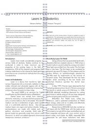 Lasers In Endodontics - JIADS-Journal of Indian Academy of Dental ...