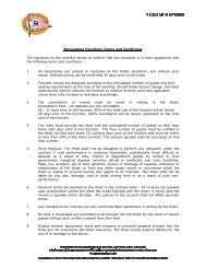 Banqueting Functions Terms and Conditions The ... - Orient-Express