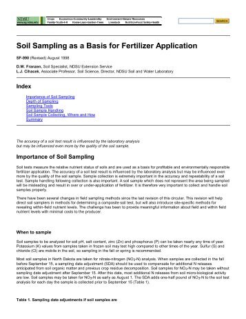 Soil Sampling as a Basis fo...