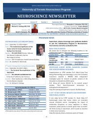 Vol.27 Num - Program in Neuroscience, University of Toronto