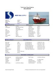 Technical Specification - Deep sea supply