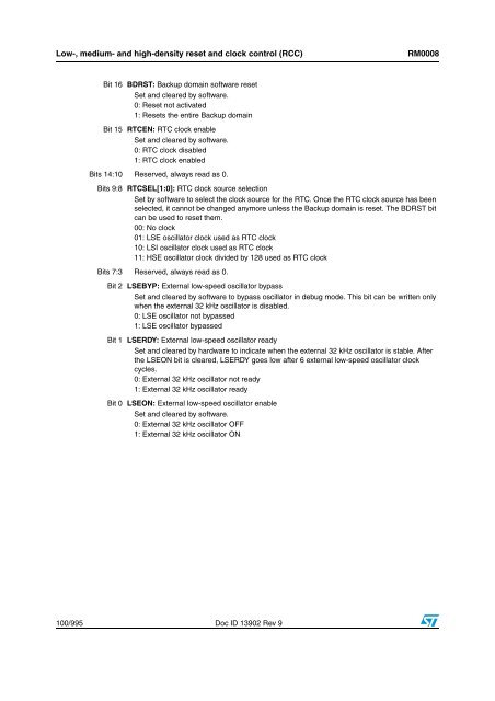 STM32F101xx, STM32F102xx, STM32F103xx, STM32F105xx and ...