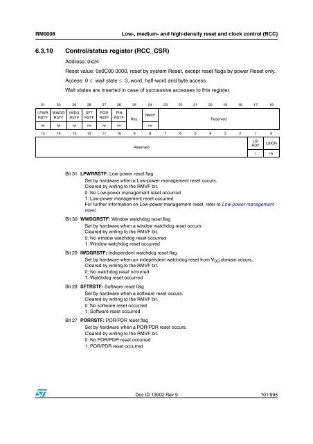 STM32F101xx, STM32F102xx, STM32F103xx, STM32F105xx and ...