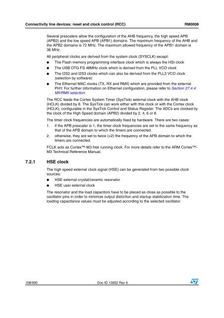 STM32F101xx, STM32F102xx, STM32F103xx, STM32F105xx and ...