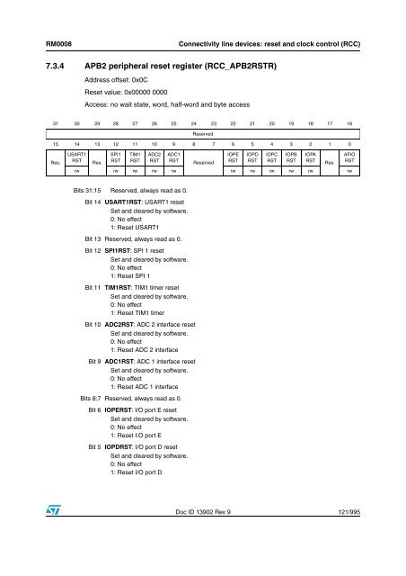 STM32F101xx, STM32F102xx, STM32F103xx, STM32F105xx and ...