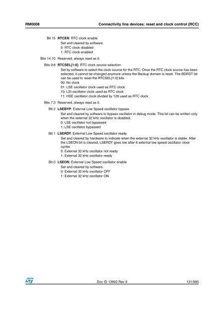 STM32F101xx, STM32F102xx, STM32F103xx, STM32F105xx and ...