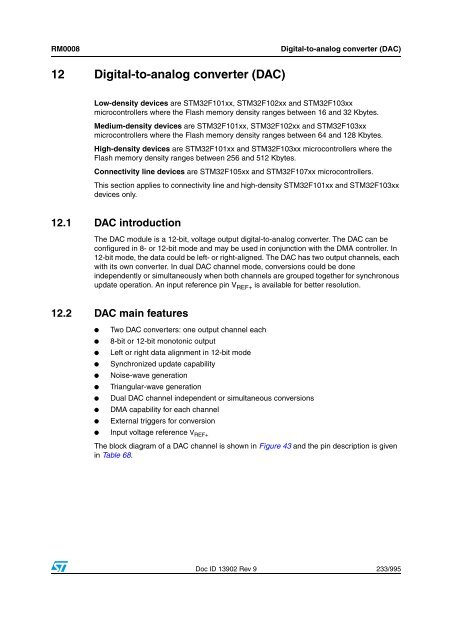 STM32F101xx, STM32F102xx, STM32F103xx, STM32F105xx and ...