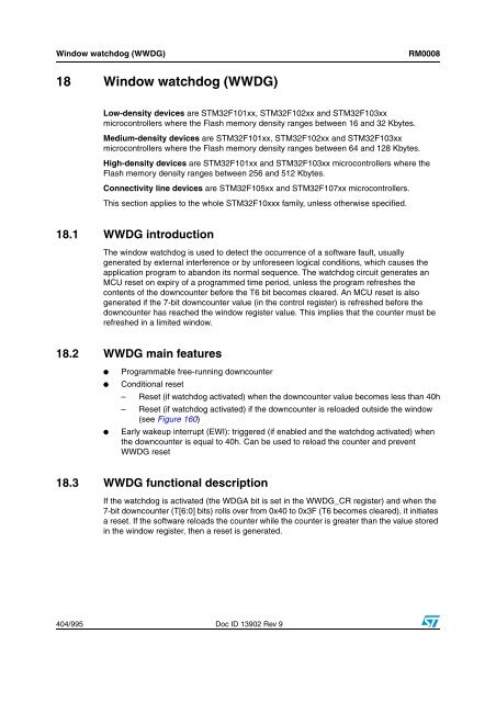 STM32F101xx, STM32F102xx, STM32F103xx, STM32F105xx and ...