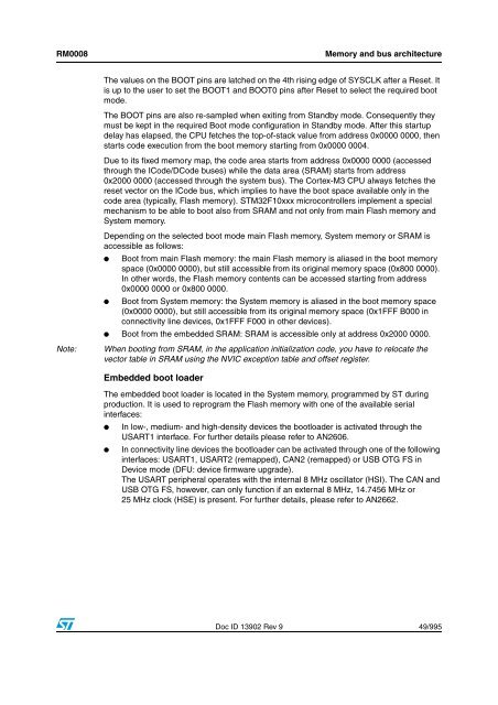 STM32F101xx, STM32F102xx, STM32F103xx, STM32F105xx and ...