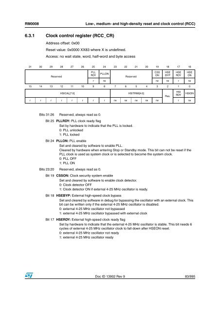 STM32F101xx, STM32F102xx, STM32F103xx, STM32F105xx and ...