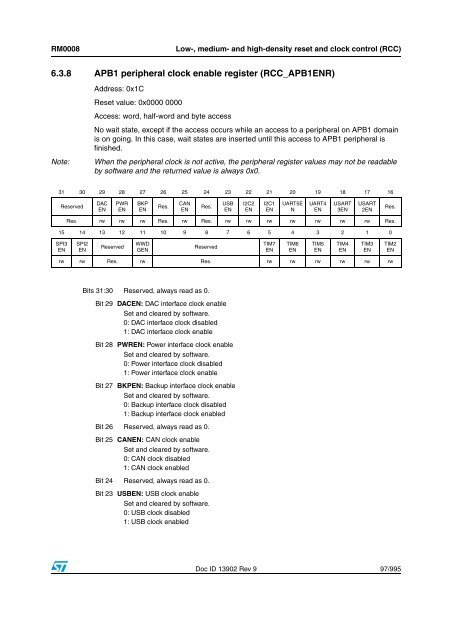 STM32F101xx, STM32F102xx, STM32F103xx, STM32F105xx and ...