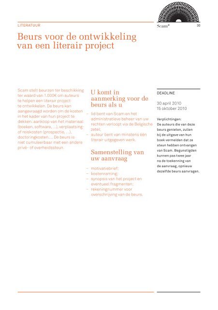 SAC107_Programme des bourses_NL_v2.indd - Report - Sacd