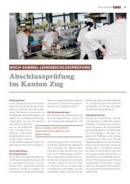 Koch-Sammel-LehrabschlussprÃ¼fung im Kanton Zug - Zentrum LÃ¤ndli