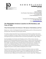2012 Residency and Tour of China.pdf - The Philadelphia Orchestra