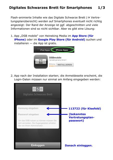 Anleitung: DSB mobile