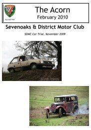 Feb - Sevenoaks & District Motor Club
