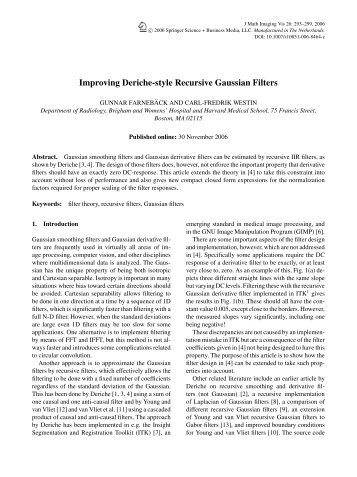 Improving Deriche-style Recursive Gaussian Filters