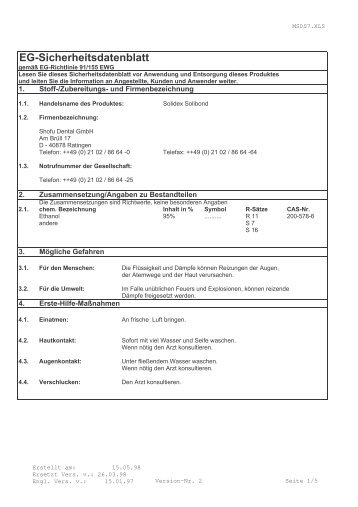 Solidex Solibond - SHOFU Dental GmbH