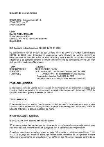 Dirección de Gestión Jurídica Bogotá, D.C., 8 de enero ... - Camacol